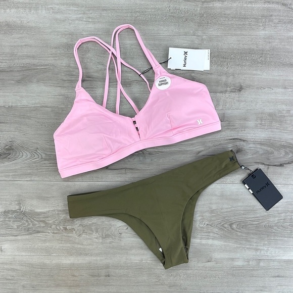 ☀️HURLEY☀️ MAX SCOOP SURF
Q/D HIPSTER BIKINI SET - Picture 2 of 13